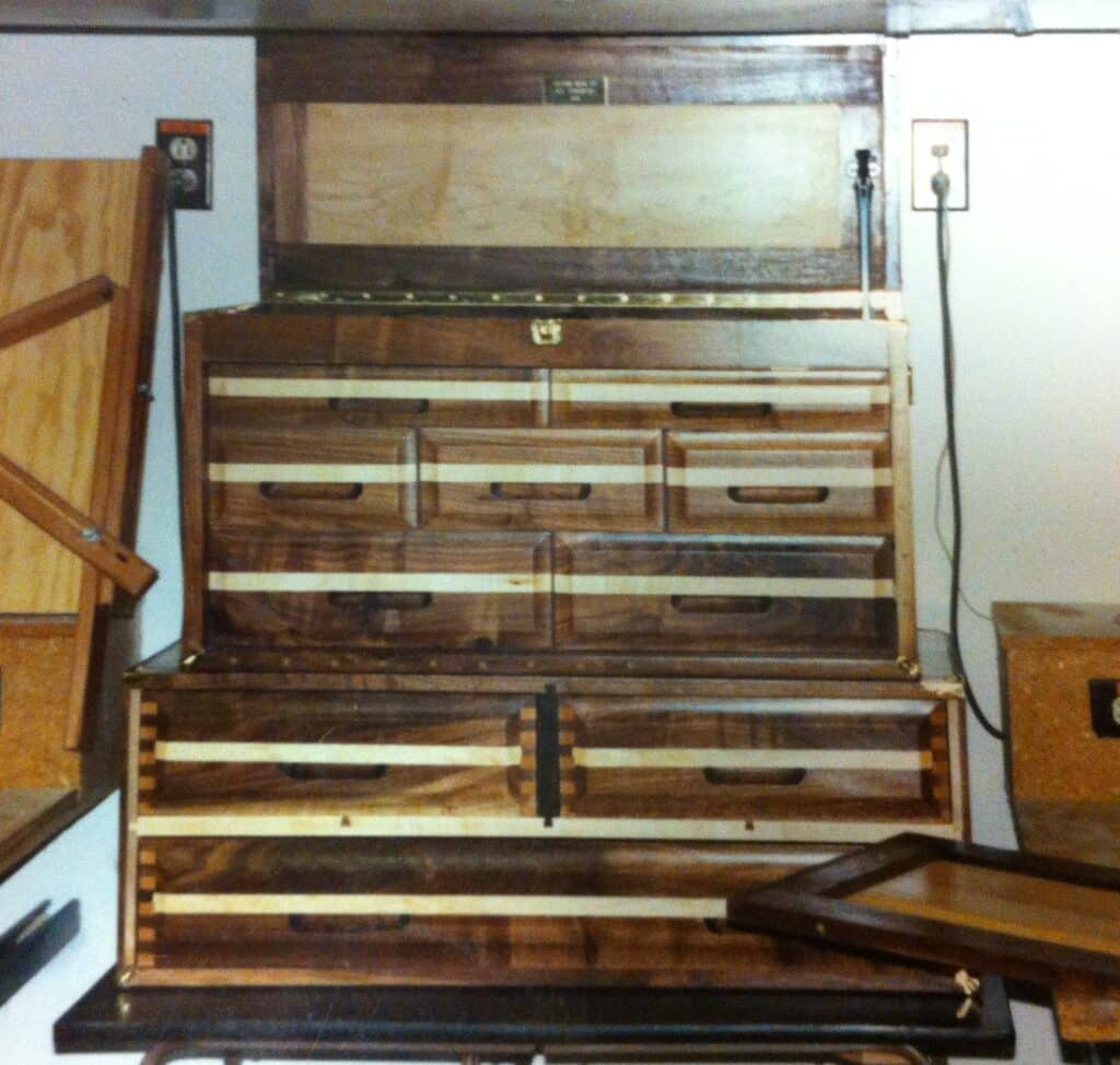 wood tool chest