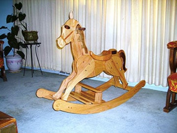 wooden rocking horse