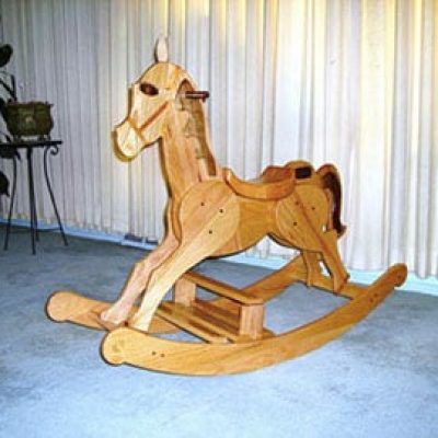 wooden rocking horse