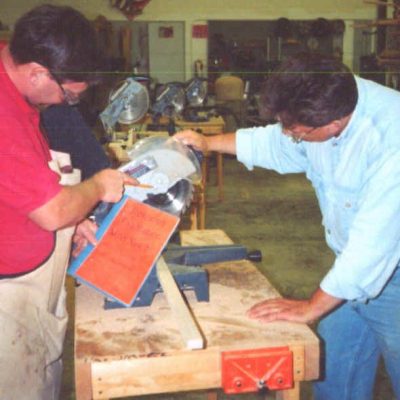 students working on building out intermediate furniture