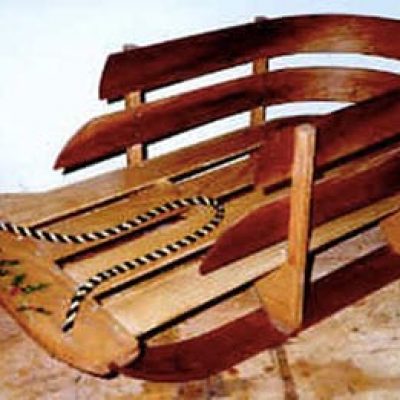 classic wooden sled